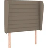 Image de vidaXL Tête de lit avec oreilles taupe 83x23x118/128 cm Tissu