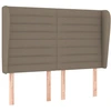 Image de vidaXL Tête de lit avec oreilles taupe 147x23x118/128 cm Tissu