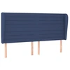 Image de vidaXL Tête de lit avec oreilles bleu 163x23x118/128 cm Tissu
