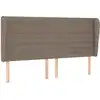 Image de vidaXL Tête de lit avec oreilles taupe 183x23x118/128 cm Tissu