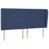 Image de vidaXL Tête de lit avec oreilles bleu 183x23x118/128 cm Tissu