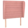 Image de vidaXL Tête de lit avec oreilles rose 83x23x118/128 cm velours
