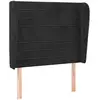 Image de vidaXL Tête de lit avec oreilles noir 103x23x118/128 cm velours