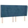Image de vidaXL Tête de lit avec oreilles bleu foncé 183x23x118/128 cm velours