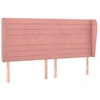 Image de vidaXL Tête de lit avec oreilles rose 183x23x118/128 cm velours