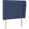 Image de vidaXL Tête de lit avec oreilles bleu 93x23x118/128 cm Tissu