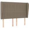 Image de vidaXL Tête de lit avec oreilles taupe 147x23x118/128 cm Tissu