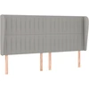 Image de vidaXL Tête de lit avec oreilles gris clair 163x23x118/128 cm Tissu