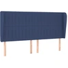 Image de vidaXL Tête de lit avec oreilles bleu 183x23x118/128 cm Tissu