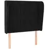 Image de vidaXL Tête de lit avec oreilles noir 93x23x118/128 cm velours
