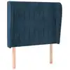 Image de vidaXL Tête de lit avec oreilles bleu foncé 103x23x118/128 cm velours