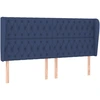 Image de vidaXL Tête de lit avec oreilles bleu 203x23x118/128 cm Tissu