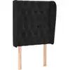 Image de vidaXL Tête de lit avec oreilles noir 83x23x118/128 cm velours