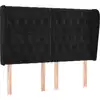 Image de vidaXL Tête de lit avec oreilles noir 147x23x118/128 cm velours