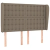 Image de vidaXL Tête de lit avec oreilles taupe 147x23x118/128 cm Tissu