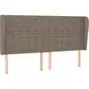 Image de vidaXL Tête de lit avec oreilles taupe 203x23x118/128 cm Tissu