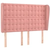 Image de vidaXL Tête de lit avec oreilles rose 147x23x118/128 cm velours