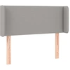 Image de vidaXL Tête de lit avec oreilles gris clair 83x16x78/88 cm Tissu