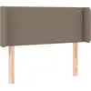Image de vidaXL Tête de lit avec oreilles Taupe 83x16x78/88 cm Tissu