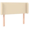 Image de vidaXL Tête de lit avec oreilles Crème 83x16x78/88 cm Tissu
