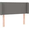 Image de vidaXL Tête de lit avec oreilles gris foncé 93x16x78/88 cm Tissu