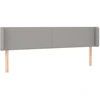 Image de vidaXL Tête de lit avec oreilles gris clair 183x16x78/88 cm Tissu