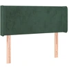 Image de vidaXL Tête de lit avec oreilles vert foncé 93x16x78/88 cm velours