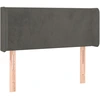Image de vidaXL Tête de lit avec oreilles gris foncé 103x16x78/88 cm velours