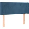 Image de vidaXL Tête de lit avec oreilles bleu foncé 103x16x78/88 cm velours