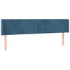 Image de vidaXL Tête de lit avec oreilles bleu foncé 163x16x78/88 cm velours