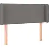 Image de vidaXL Tête de lit avec oreilles gris foncé 83x16x78/88 cm Tissu