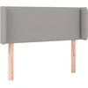 Image de vidaXL Tête de lit avec oreilles gris clair 103x16x78/88 cm Tissu