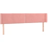 Image de vidaXL Tête de lit avec oreilles rose 183x16x78/88 cm velours