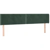 Image de vidaXL Tête de lit avec oreilles vert foncé 203x16x78/88 cm velours
