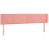 Image de vidaXL Tête de lit avec oreilles rose 203x16x78/88 cm velours