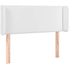 Image de vidaXL Tête de lit avec oreilles blanc 103x16x78/88 cm similicuir