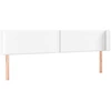 Image de vidaXL Tête de lit avec oreilles blanc 203x16x78/88 cm similicuir