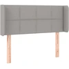 Image de vidaXL Tête de lit avec oreilles gris clair 83x16x78/88 cm Tissu