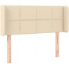 Image de vidaXL Tête de lit avec oreilles Crème 83x16x78/88 cm Tissu