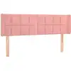 Image de vidaXL Tête de lit avec oreilles rose 147x16x78/88 cm velours