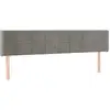 Image de vidaXL Tête de lit avec oreilles gris clair 203x16x78/88 cm velours
