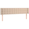 Image de vidaXL Tête de lit avec oreilles cappuccino brun 163x16x78/88 cm similicuir