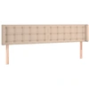 Image de vidaXL Tête de lit avec oreilles Cappuccino-Brun 183x16x78/88 cm Similicuir