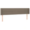 Image de vidaXL Tête de lit avec oreilles taupe 163x16x78/88 cm Tissu