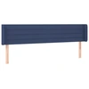 Image de vidaXL Tête de lit avec oreilles bleu 183x16x78/88 cm Tissu