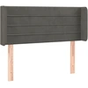 Image de vidaXL Tête de lit avec oreilles gris foncé 93x16x78/88 cm velours