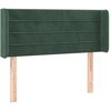 Image de vidaXL Tête de lit avec oreilles vert foncé 93x16x78/88 cm velours