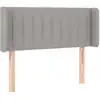 Image de vidaXL Tête de lit avec oreilles gris clair 83x16x78/88 cm Tissu