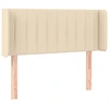 Image de vidaXL Tête de lit avec oreilles Crème 83x16x78/88 cm Tissu