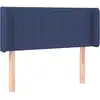 Image de vidaXL Tête de lit avec oreilles bleu 83x16x78/88 cm Tissu